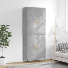   vidaXL betonszürke szerelt fa magasszekrény 69,5 x 34 x 180 cm