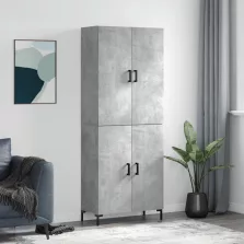   vidaXL betonszürke szerelt fa magasszekrény 69,5 x 34 x 180 cm