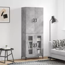   vidaXL betonszürke szerelt fa magasszekrény 69,5 x 34 x 180 cm