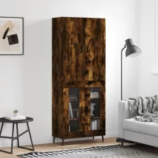   vidaXL füstös tölgy színű szerelt fa magasszekrény 69,5 x 34 x 180 cm