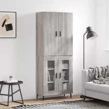   vidaXL szürke sonoma szerelt fa magasszekrény 69,5 x 34 x 180 cm