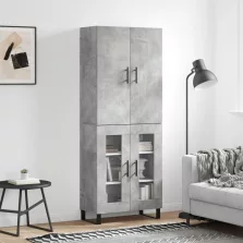   vidaXL betonszürke szerelt fa magasszekrény 69,5 x 34 x 180 cm