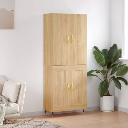 vidaXL sonoma tölgy szerelt fa magasszekrény 69,5 x 34 x 180 cm