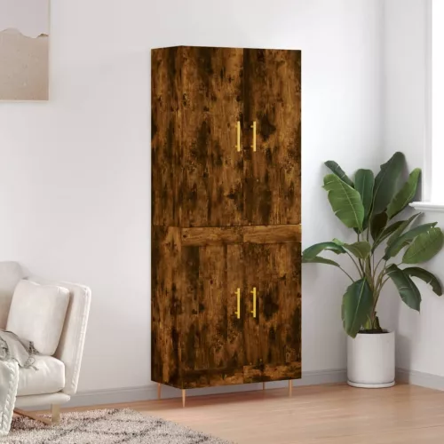 vidaXL füstös tölgy színű szerelt fa magasszekrény 69,5 x 34 x 180 cm
