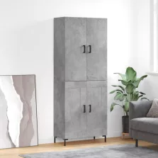   vidaXL betonszürke szerelt fa magasszekrény 69,5 x 34 x 180 cm