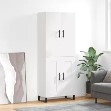 vidaXL fehér szerelt fa magasszekrény 69,5 x 34 x 180 cm