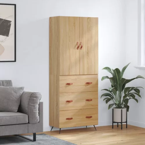 vidaXL sonoma tölgy szerelt fa magasszekrény 69,5 x 34 x 180 cm