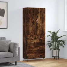   vidaXL füstös tölgy színű szerelt fa magasszekrény 69,5 x 34 x 180 cm