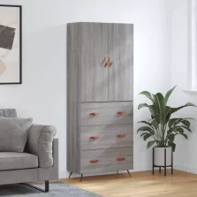   vidaXL szürke sonoma szerelt fa magasszekrény 69,5 x 34 x 180 cm