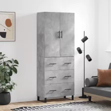   vidaXL betonszürke szerelt fa magasszekrény 69,5 x 34 x 180 cm