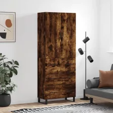   vidaXL füstös tölgy színű szerelt fa magasszekrény 69,5 x 34 x 180 cm