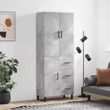   vidaXL betonszürke szerelt fa magasszekrény 69,5 x 34 x 180 cm