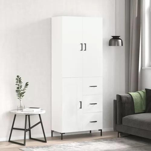 vidaXL fehér szerelt fa magasszekrény 69,5 x 34 x 180 cm