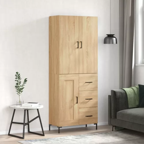vidaXL sonoma tölgy szerelt fa magasszekrény 69,5 x 34 x 180 cm
