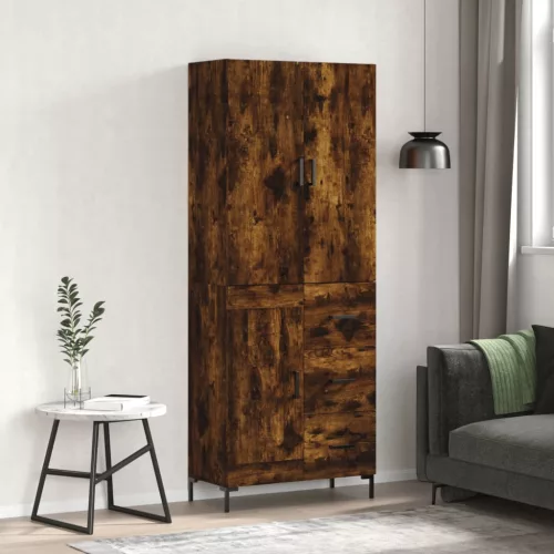 vidaXL füstös tölgy színű szerelt fa magasszekrény 69,5 x 34 x 180 cm