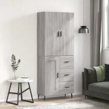   vidaXL szürke sonoma szerelt fa magasszekrény 69,5 x 34 x 180 cm