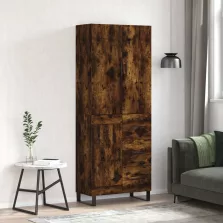   vidaXL füstös tölgy színű szerelt fa magasszekrény 69,5 x 34 x 180 cm