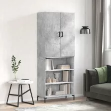   vidaXL betonszürke szerelt fa magasszekrény 69,5 x 34 x 180 cm