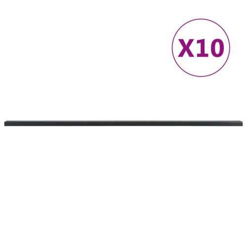 vidaXL 10 db szürke acél kerti kerítéspózna 220 cm