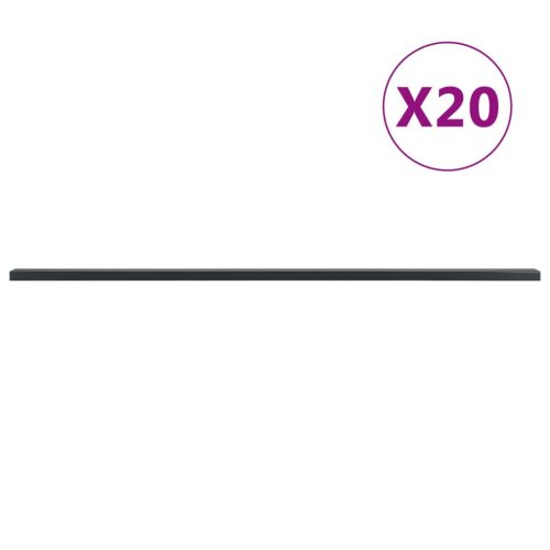 vidaXL 20 db szürke acél kerti kerítéspózna 200 cm