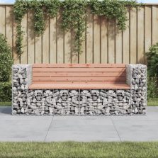   vidaXL tömör duglászfenyő gabion kerti pad 184x71x65,5 cm