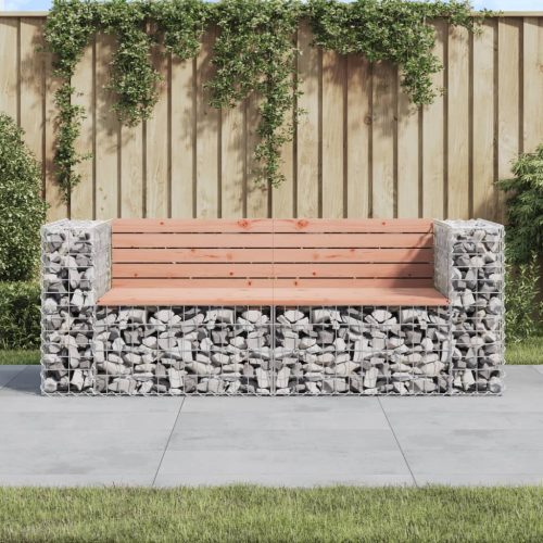 vidaXL tömör duglászfenyő gabion kerti pad 184x71x65,5 cm