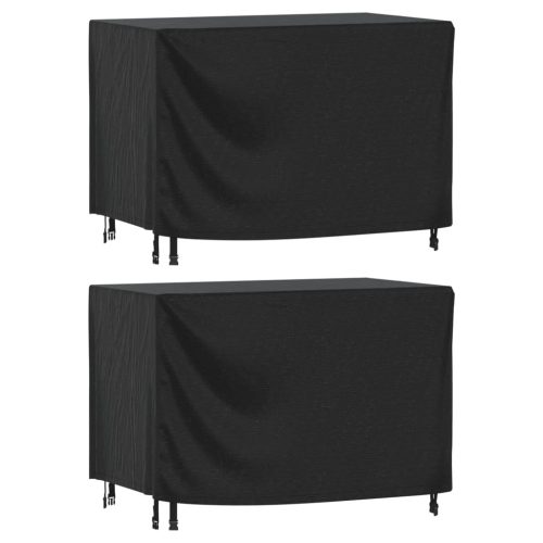 vidaXL 2 db fekete 420D vízálló kerti bútor huzat 140 x 70 x 90 cm