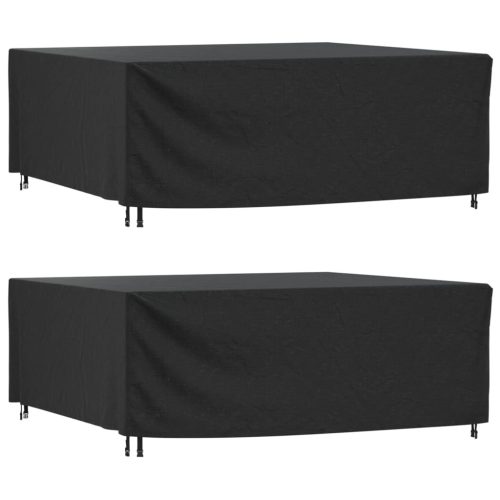 vidaXL 2 db fekete 420D vízálló kerti bútor huzat 250 x 210 x 90 cm