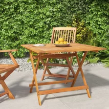   vidaXL tömör akácfa összecsukható kerti asztal 90 x 90 x 75 cm