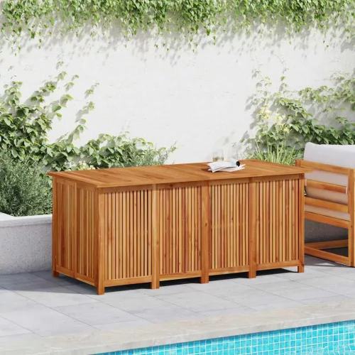 vidaXL tömör akácfa kerti tárolóláda 200 x 80 x 75 cm