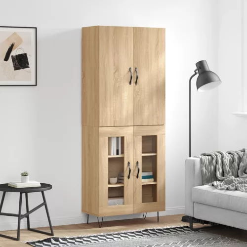vidaXL sonoma tölgy szerelt fa magasszekrény 69,5 x 34 x 180 cm