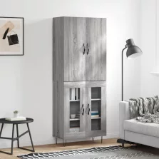   vidaXL szürke sonoma szerelt fa magasszekrény 69,5 x 34 x 180 cm