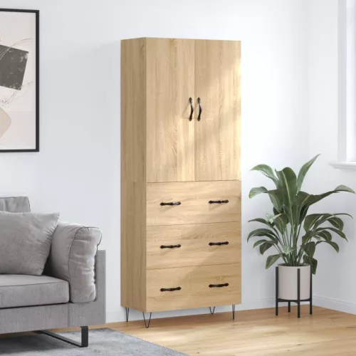 vidaXL sonoma tölgy szerelt fa magasszekrény 69,5 x 34 x 180 cm