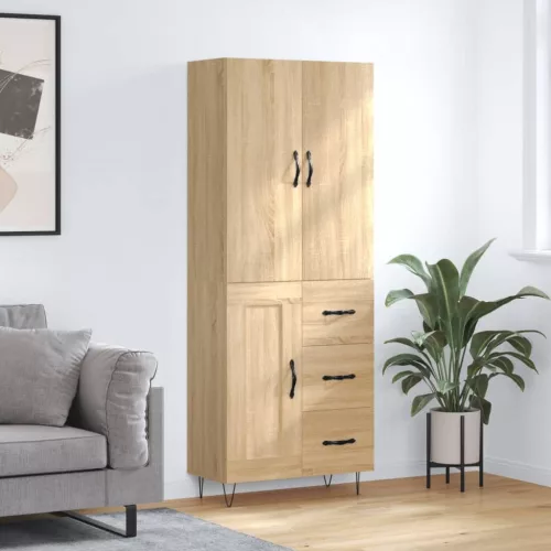 vidaXL sonoma tölgy szerelt fa magasszekrény 69,5 x 34 x 180 cm