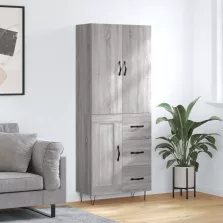   vidaXL szürke sonoma szerelt fa magasszekrény 69,5 x 34 x 180 cm