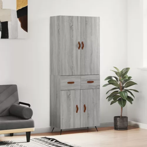 vidaXL szürke sonoma szerelt fa magasszekrény 69,5 x 34 x 180 cm
