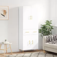 vidaXL fehér szerelt fa magasszekrény 69,5 x 34 x 180 cm