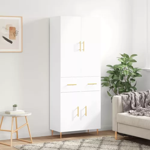 vidaXL fehér szerelt fa magasszekrény 69,5 x 34 x 180 cm