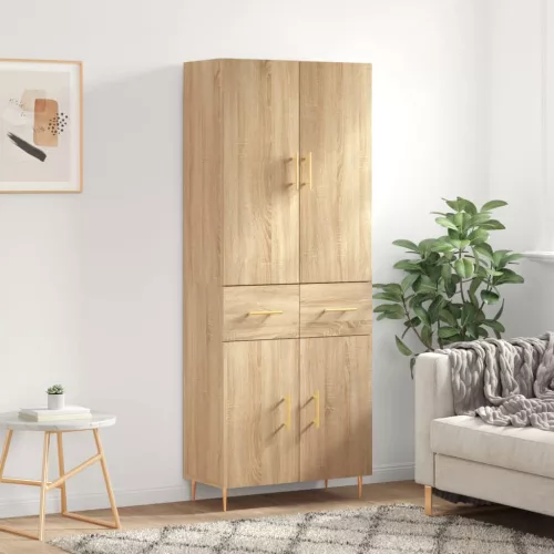 vidaXL sonoma tölgy szerelt fa magasszekrény 69,5 x 34 x 180 cm