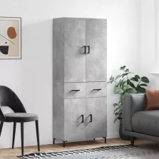   vidaXL betonszürke szerelt fa magasszekrény 69,5 x 34 x 180 cm