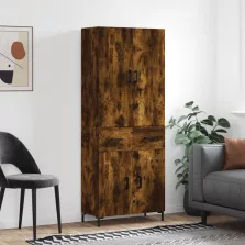   vidaXL füstös tölgy színű szerelt fa magasszekrény 69,5 x 34 x 180 cm