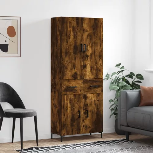 vidaXL füstös tölgy színű szerelt fa magasszekrény 69,5 x 34 x 180 cm