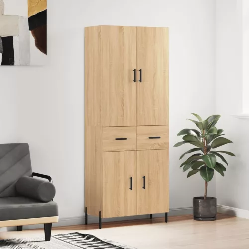 vidaXL sonoma tölgy szerelt fa magasszekrény 69,5 x 34 x 180 cm