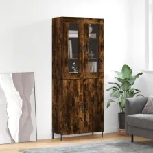   vidaXL füstös tölgy színű szerelt fa magasszekrény 69,5 x 34 x 180 cm