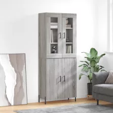   vidaXL szürke sonoma szerelt fa magasszekrény 69,5 x 34 x 180 cm