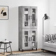   vidaXL betonszürke szerelt fa magasszekrény 69,5 x 34 x 180 cm
