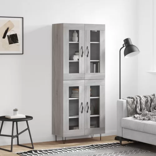 vidaXL szürke sonoma szerelt fa magasszekrény 69,5 x 34 x 180 cm