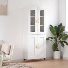 vidaXL fehér szerelt fa magasszekrény 69,5 x 34 x 180 cm