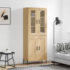   vidaXL sonoma tölgy szerelt fa magasszekrény 69,5 x 34 x 180 cm