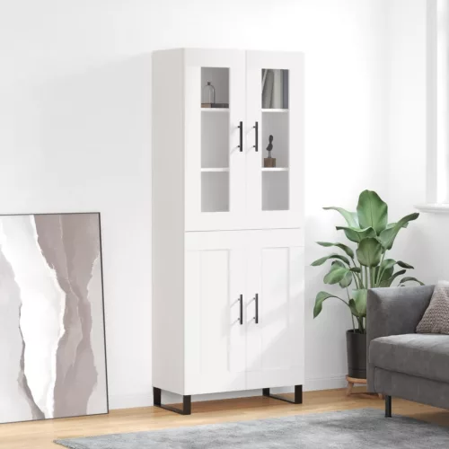vidaXL fehér szerelt fa magasszekrény 69,5 x 34 x 180 cm